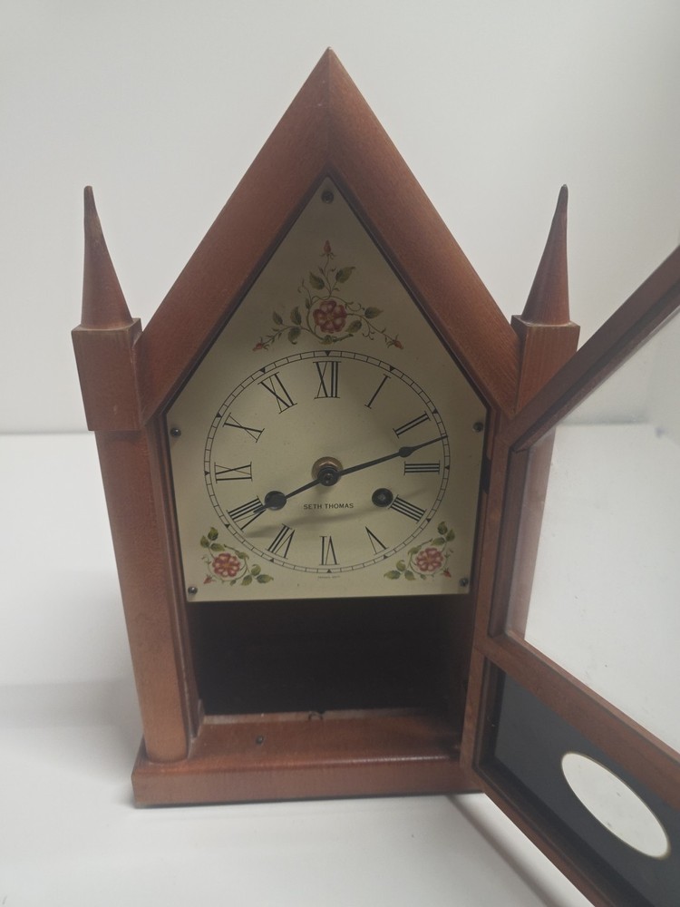 Seth Thomas Sharon Steeple Mantel Clock PLEASE READ (T7)