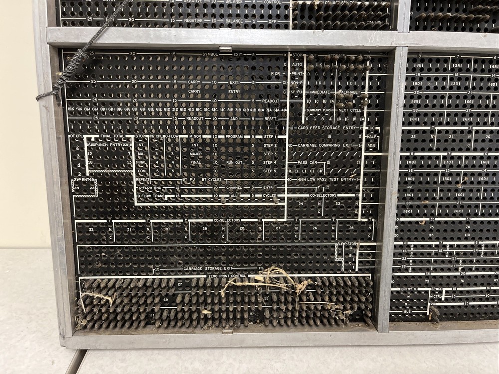 Vintage IBM 910 Plugboard Panel Control Board.