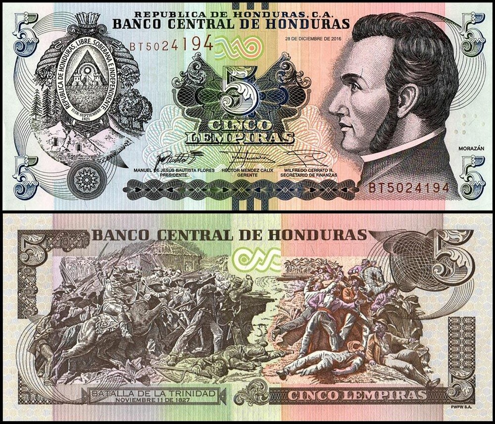 Honduras 5 Lempiras, 2016, P-98c, UNC
