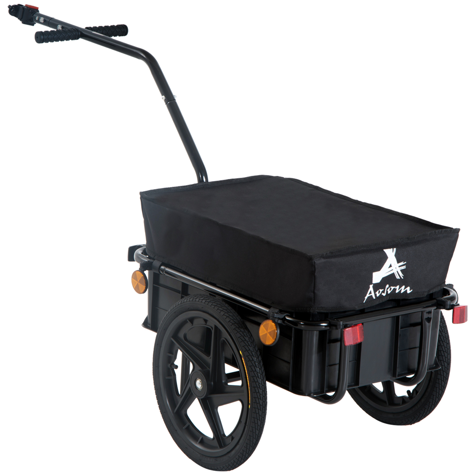 Bicycle Bike Cargo Trailer Steel Carrier Storage Cart Wheel Runner For Shopping