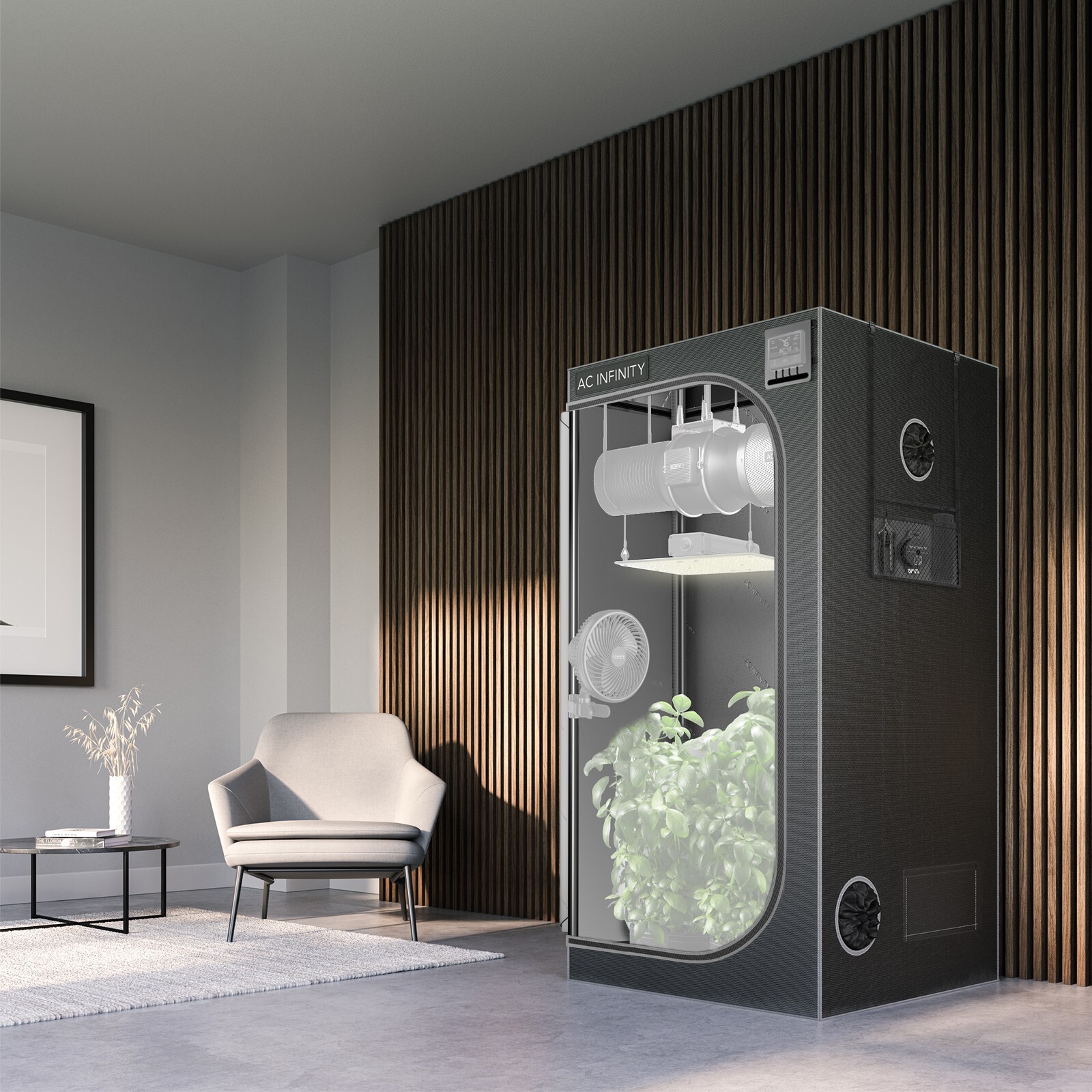 CLOUDLAB 844, Advance Grow Tent 4x4 Hydroponics Indoor Plant Box 48” x 48” x 80”