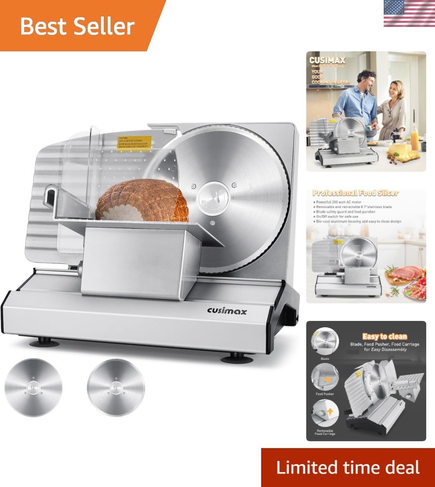 Versatile Automatic Food Slicer - Slices Meat, Cheese & Vegetables with Ease