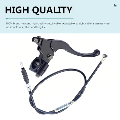 1 Set Motorcycle 7/8" Left Clutch Lever Handle Cable, Adjustable Lever &