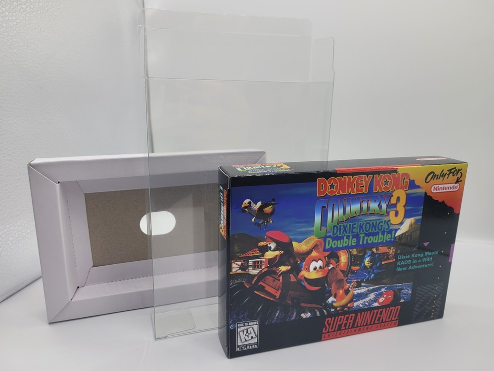 DONKEY KONG COUNTRY 3 SUPER SNES BOX ONLY REPLACEMNT BOX INCLUDES INSERTS+CASE