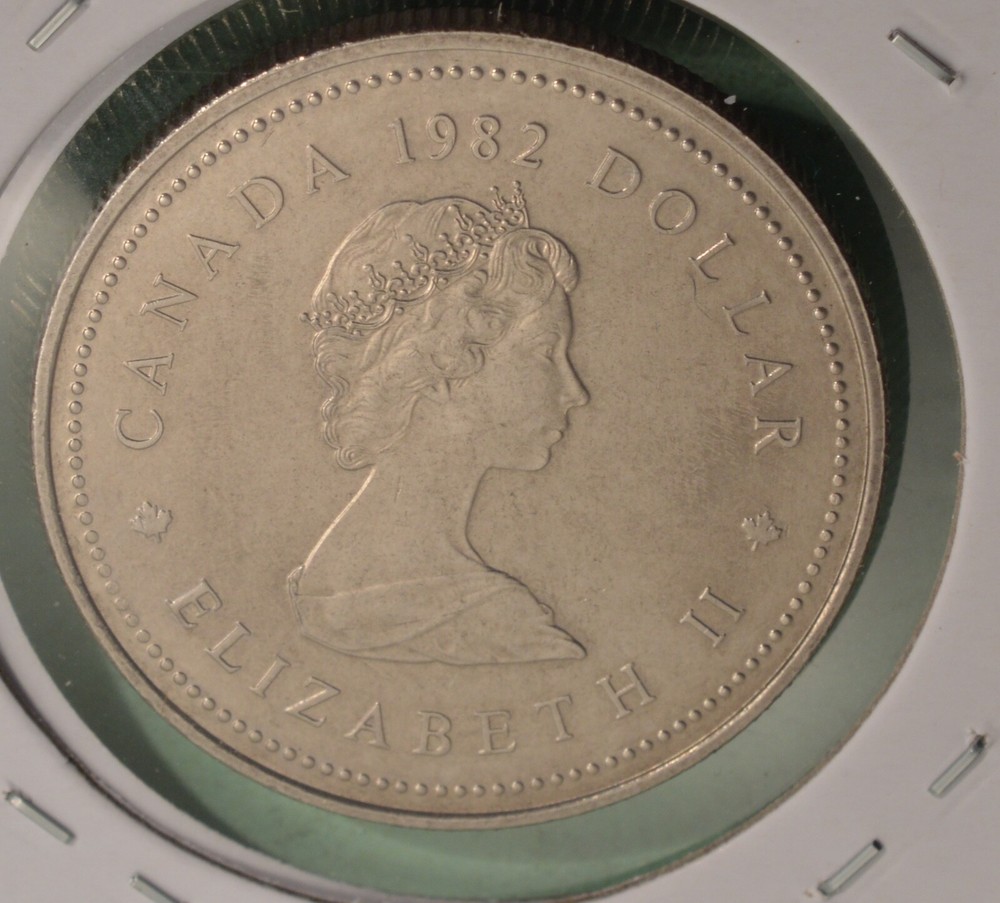 1982 Canada Nickel Dollar - BU / UNC from original roll - Constitution