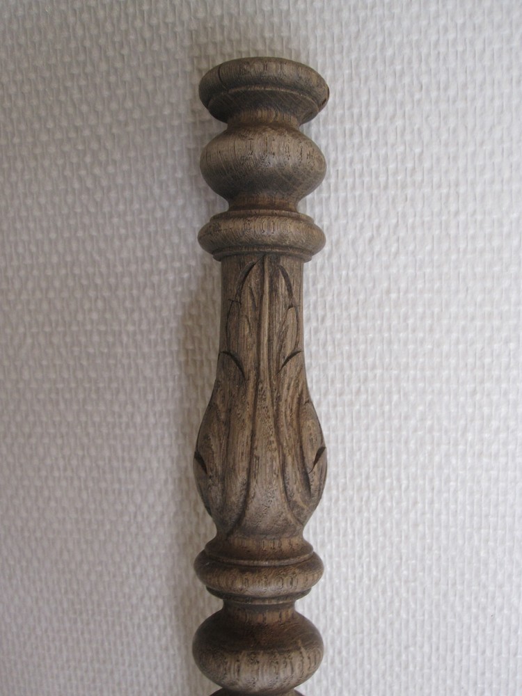 antiques oak balluster column