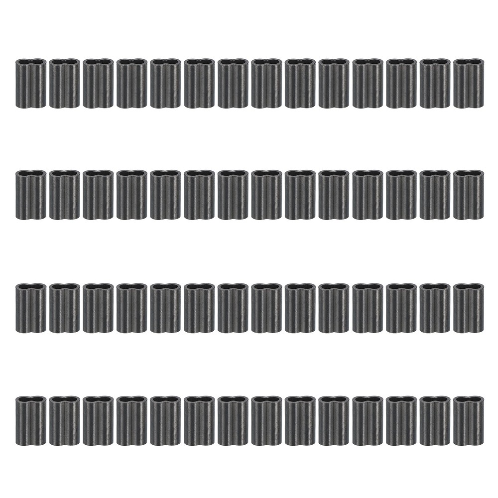 3/32" 2.4mm Wire Rope Loop Sleeve 50 Pcs Double Ferrule Loop Sleeve