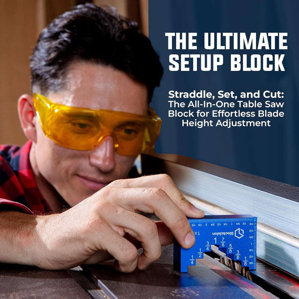 Blockcision Setup Blocks Woodworking Tools - 16 PCS Height Gauge Block Set with