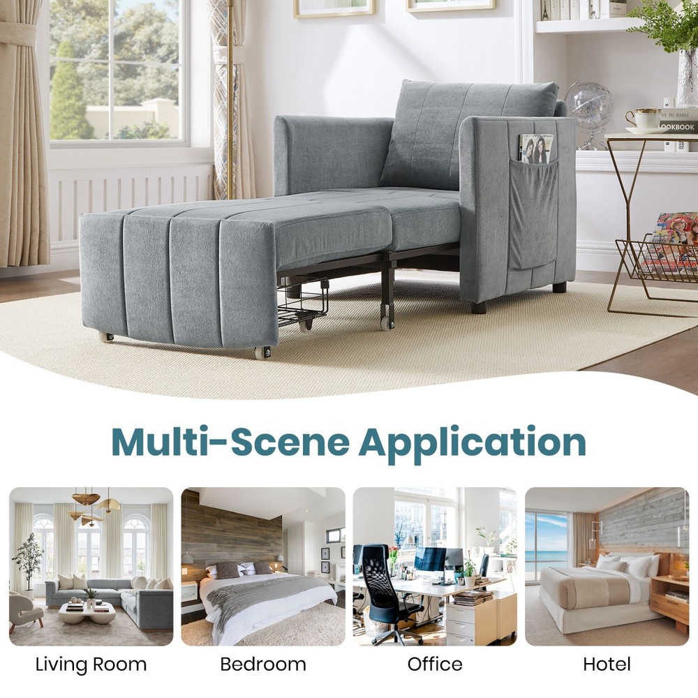Convertible Sleeper Sofa Bed Single Sofa Bed Folding Sofa Bed with Pull Out Bed