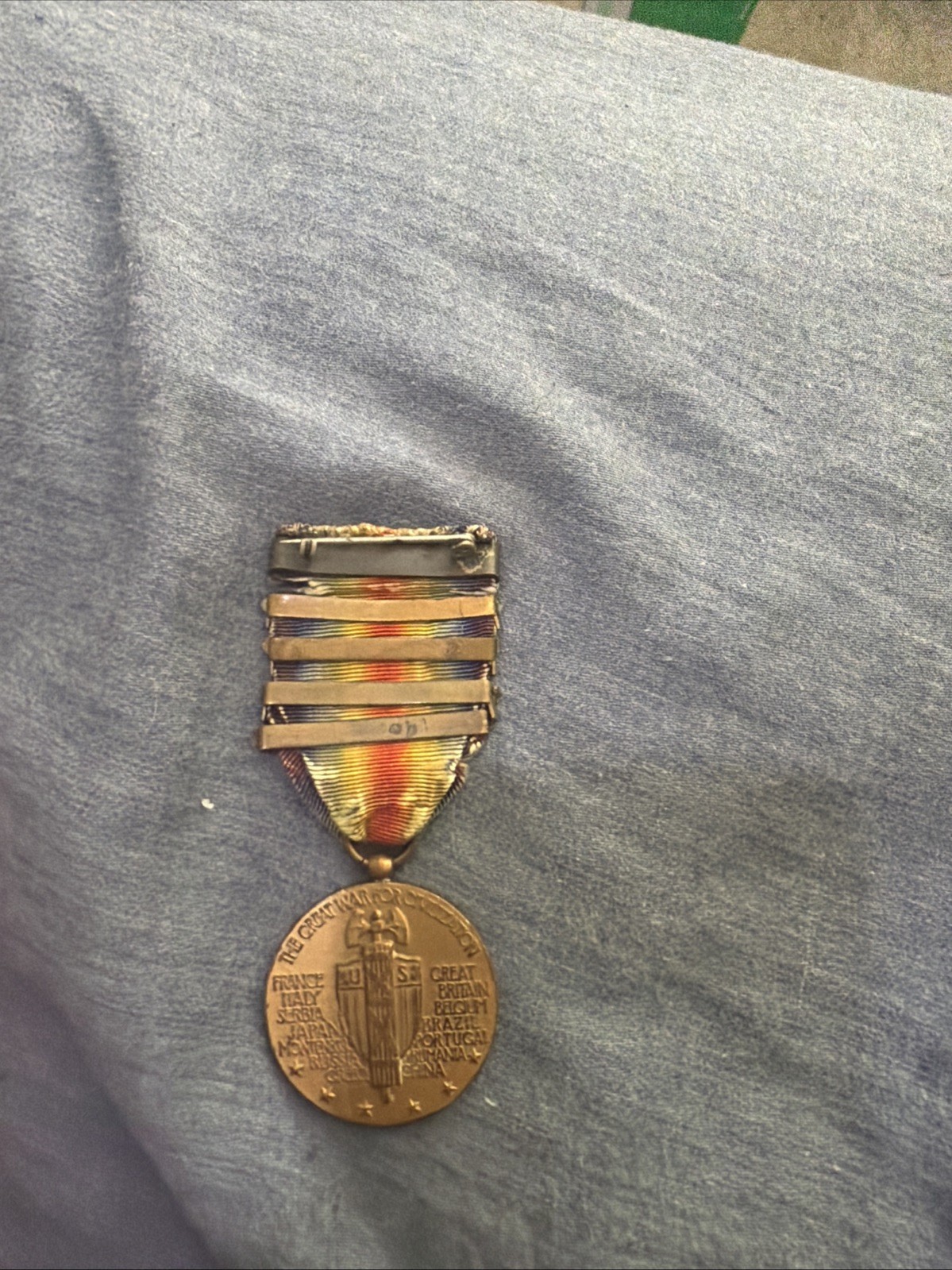 World War I Victory Medal 4 Bars
