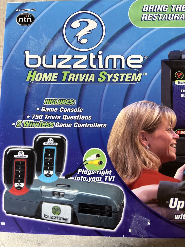 Buzztime Home Trivia System Console & 2 Wireless Controllers