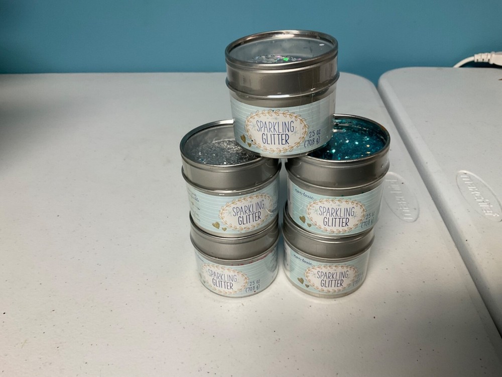 Assorted Glitter Lot, 15 count. 2.5Oz Each. As shown. New. #2