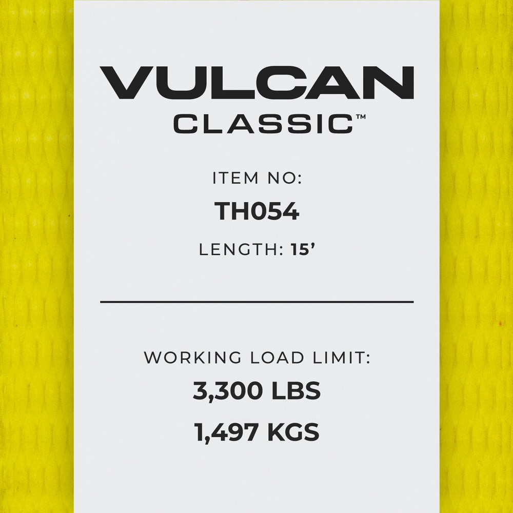 VULCAN 8-Point Roll Back Car Tie Down Kit - Snap Hooks On Both Ends, 4 Pack