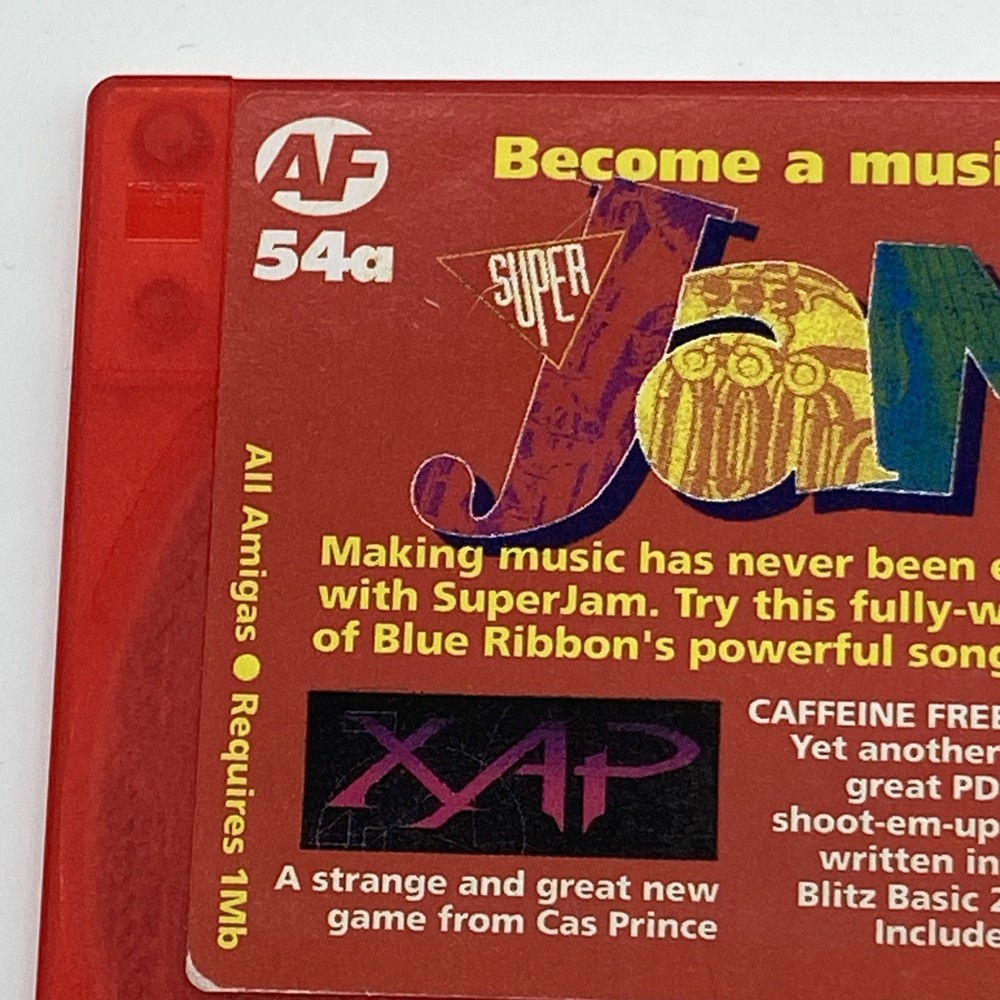 1993 Super Jam All Amiga red plastic 54a Floppy Disk VTG Untested