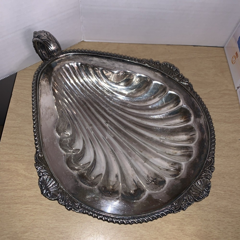 King George Silver Plated Scalloped Footed Dish
