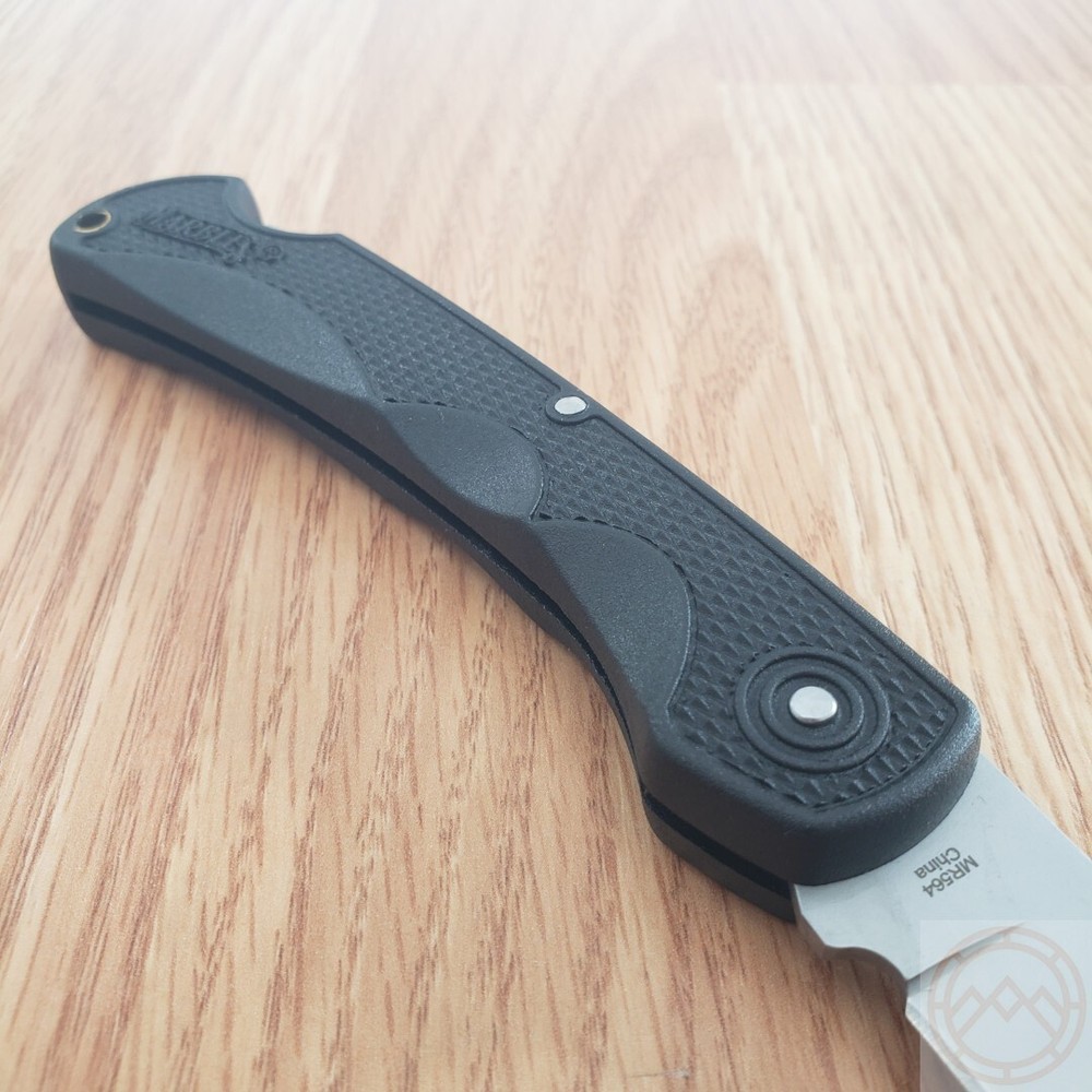 Marbles Lockback Folding Knife 3.75" Stainless Blade Checkered Synthetic Handle