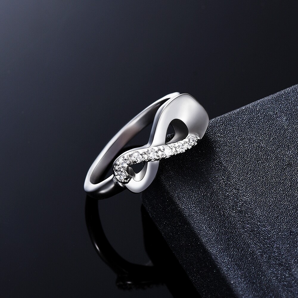 Infinity Ring Heart Shape Hold Loved Ones Ashes Cremation Urn Ring Finger Ring