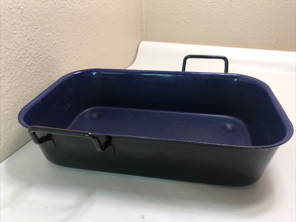 Stahltopt Nahrath Stahl  Roaster Pan Enamelware Blue 154