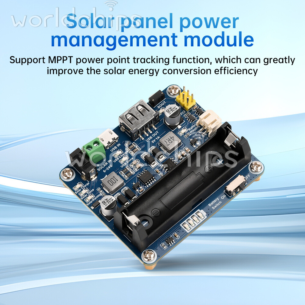 Power Manager Module for 6V~24V Solar Panel Support MPPT USB Battery Charging