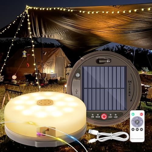 Outdoor Waterproof Portable Stowable String Solar/USB Rechargeable Multicolor