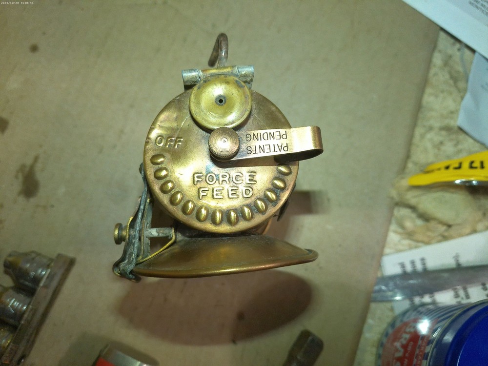 Hansen "Force Feed" Carbide Mining Lamp