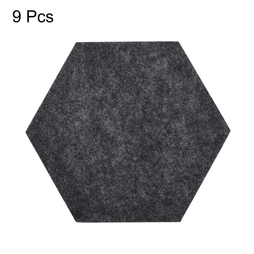 Felt coasters 9pcs hexagonal pads coasters, grey