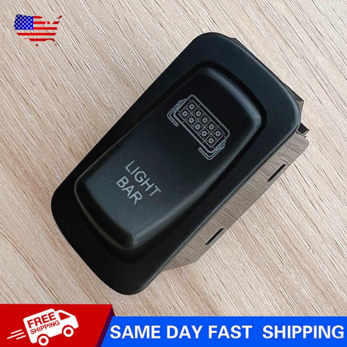 Front Blue Light Bar On/Off Dash Switch For 2018-2025 Polaris Ranger XP 1000