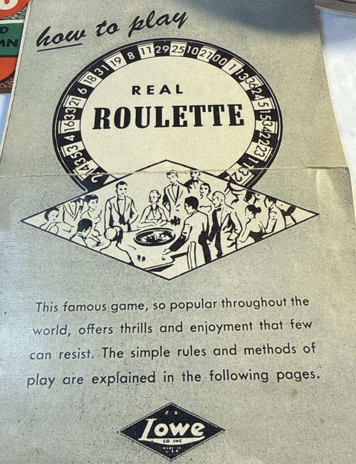 VINTAGE - E.S. Lowe Real Roulette Game in Original Packaging - 7 DAY SALE