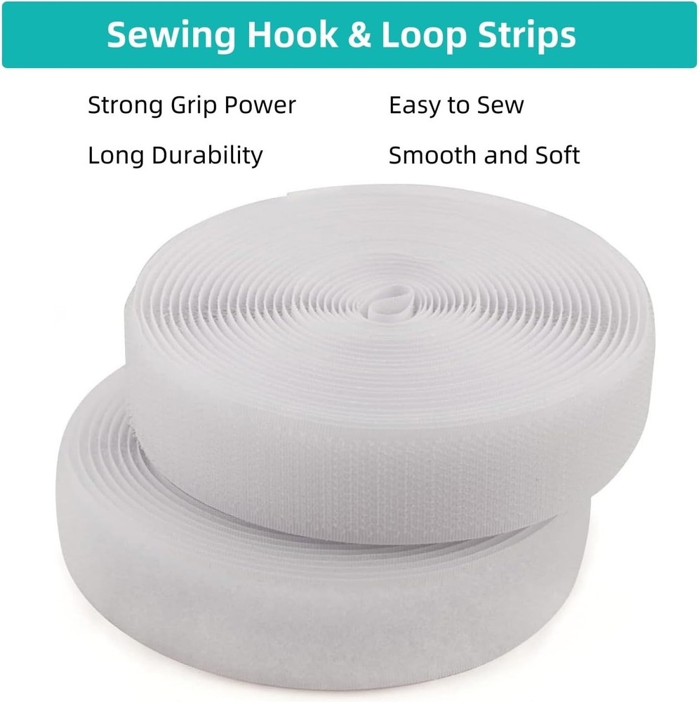 Versatile Non-Adhesive 5/8 Inch Hook and Loop Tape - Perfect for DIY Projects
