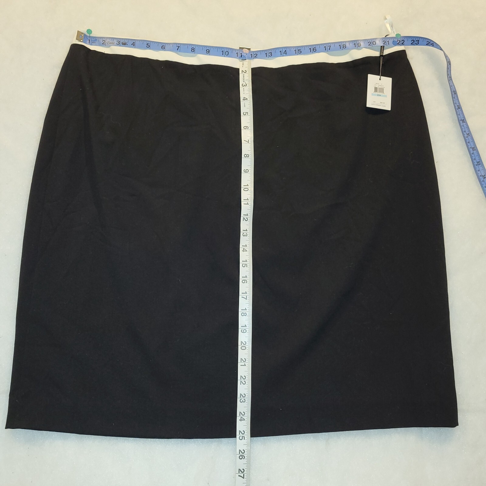 Women's Dress Skirt Black Size 20W Calvin Klein Lined Lightweight NWT