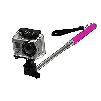 Camera Monopod with Pink Handle