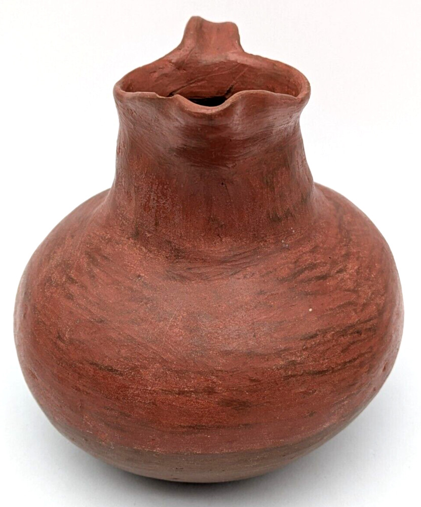 Hand Crafted Clay Art Pottery Pitcher Signed