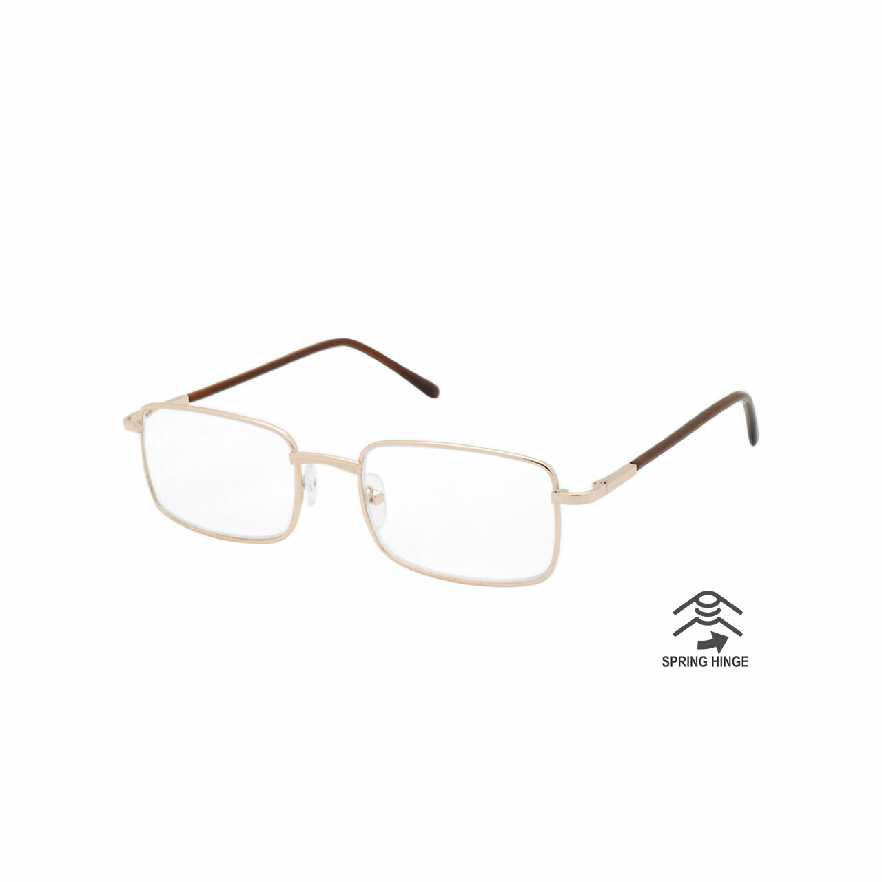 Reading Glasses Mens Womens 12 Pack Spring Hinge Square Metal Frame Wholesale