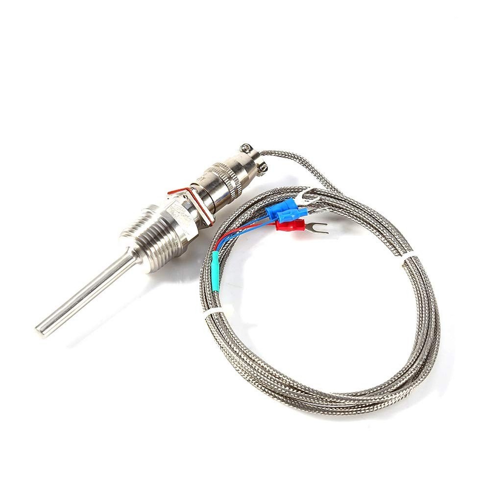 RTD PT100 Temperature Sensor Probe, 1/2" NPT Threads Thermocouple...
