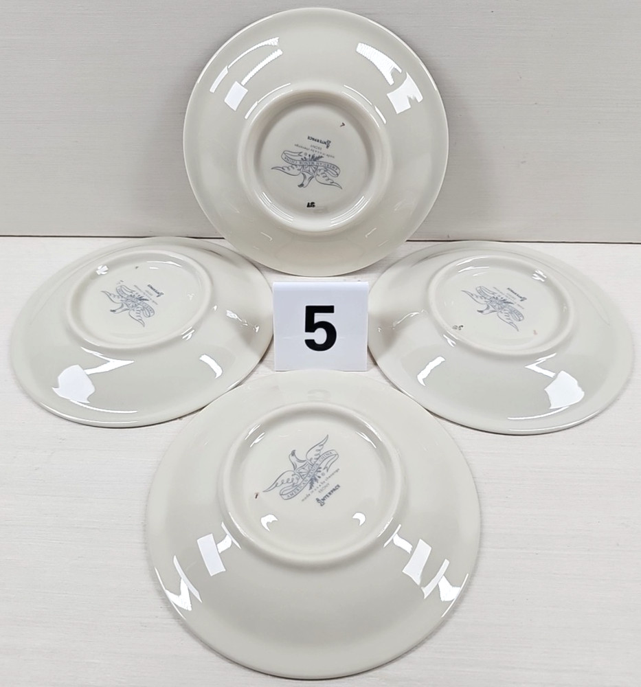 4 American Manor Ebony 5Pc Place Setting Vintage Interpace Shenango Dish MCM Lot