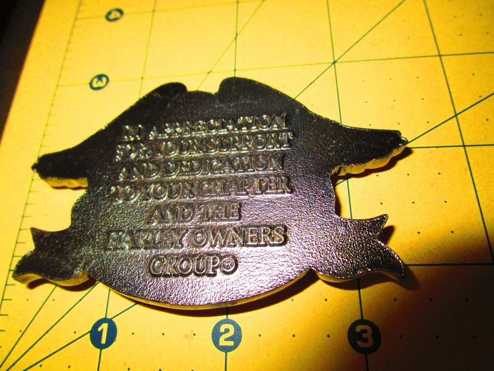 HARLEY DAVIDSON OWNERS GROUP (HOG) APPRECIATION MEDALLION 1996