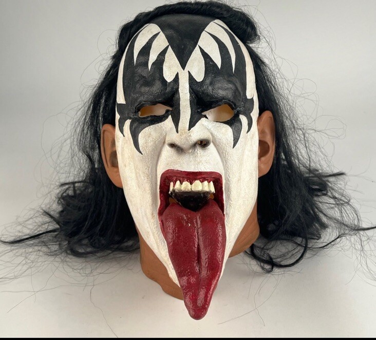 1996 KISS Vintage mask Gene Simmons Halloween Mask by Illusive Concepts 90’s EUC