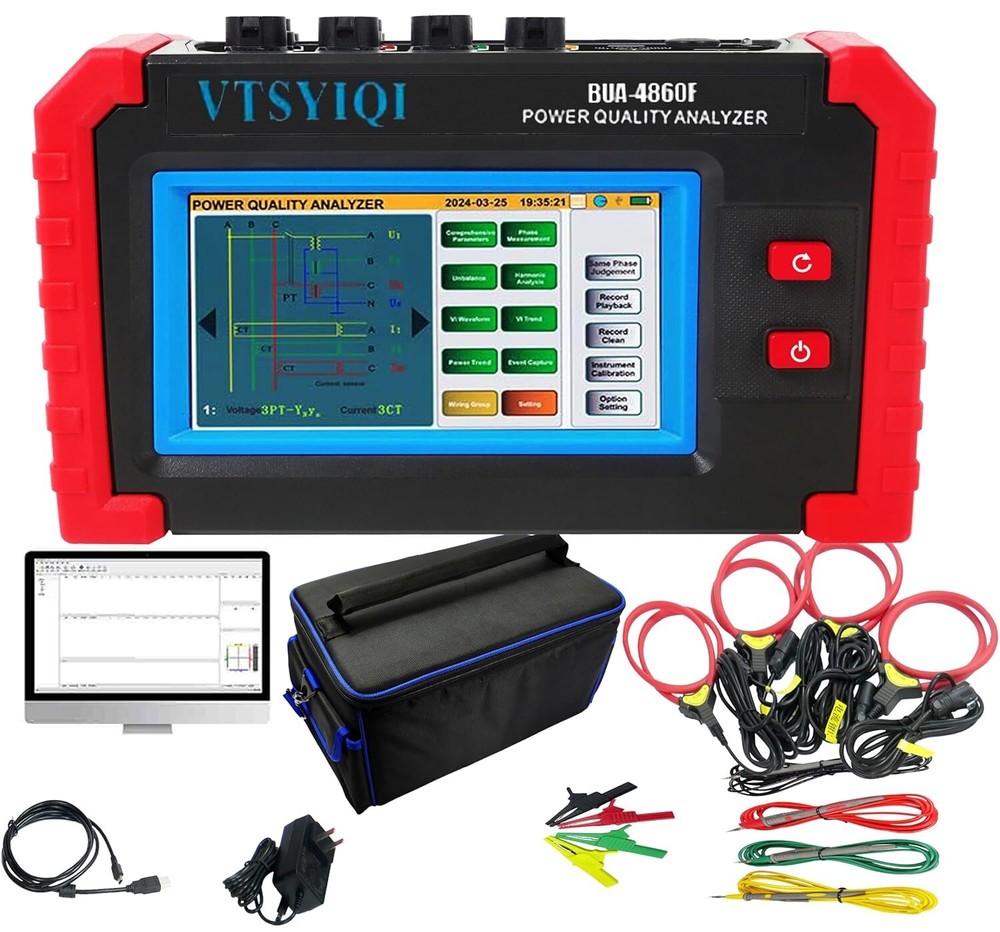 Power Quality Analyzer Meter with Current Clamp Range 10A~6000A CT Size Φ300mm