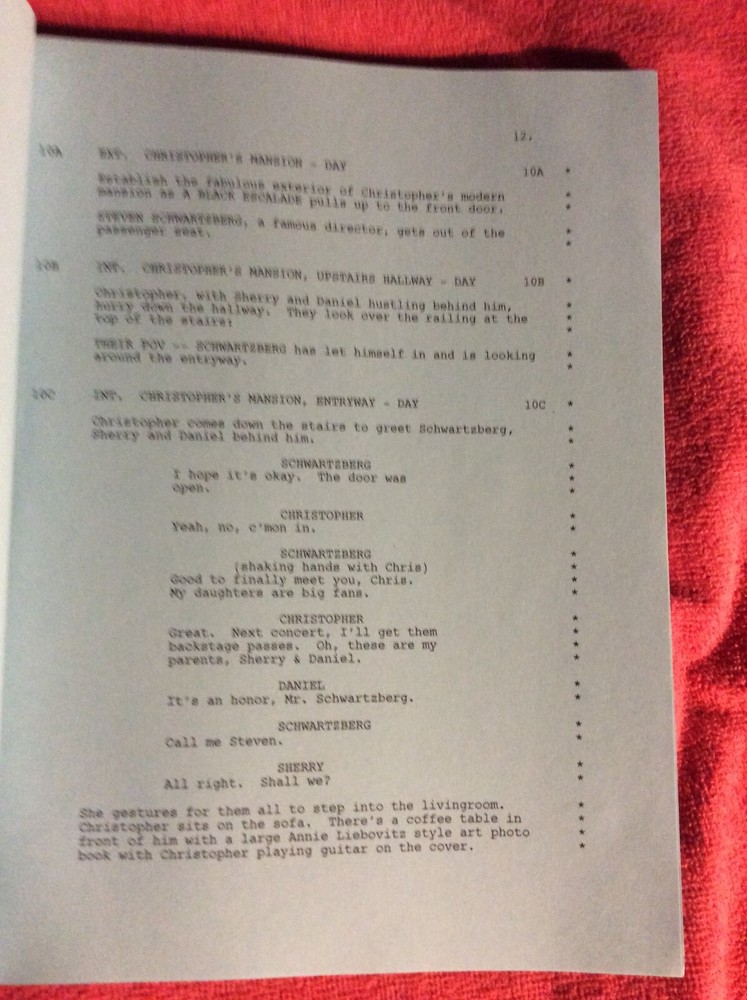 ORIGINAL SCRIPT STARSTRUCK STERLING KNIGHT BRANDON SMITH DANIELLE CAMPBELL