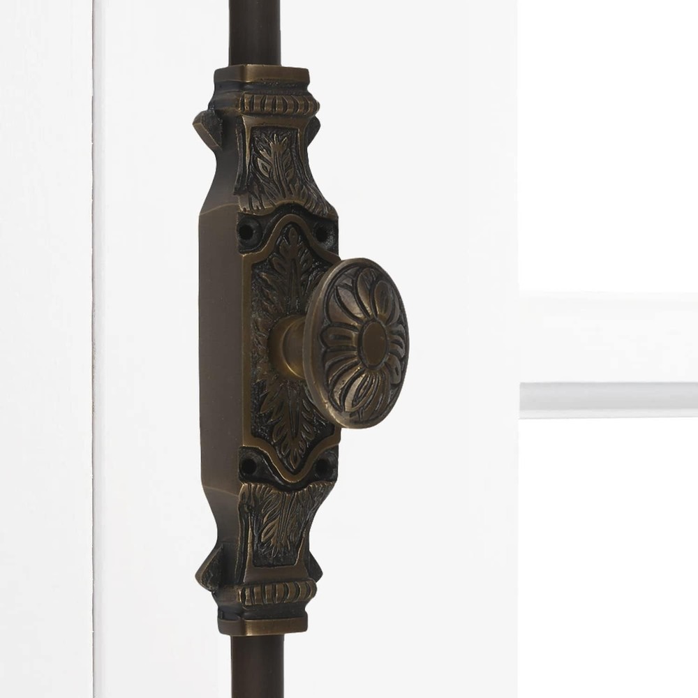 A29 Hardware 6ft Solid Brass Cremone Bolt Antique Brass Corinthian