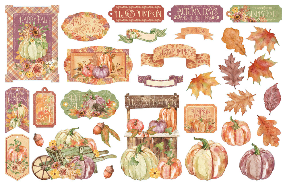 GRAPHIC 45 *HELLO PUMPKIN* COMPLETE COLLECTION PACKAGE~ FALL GORGEOUS SHIPS FREE