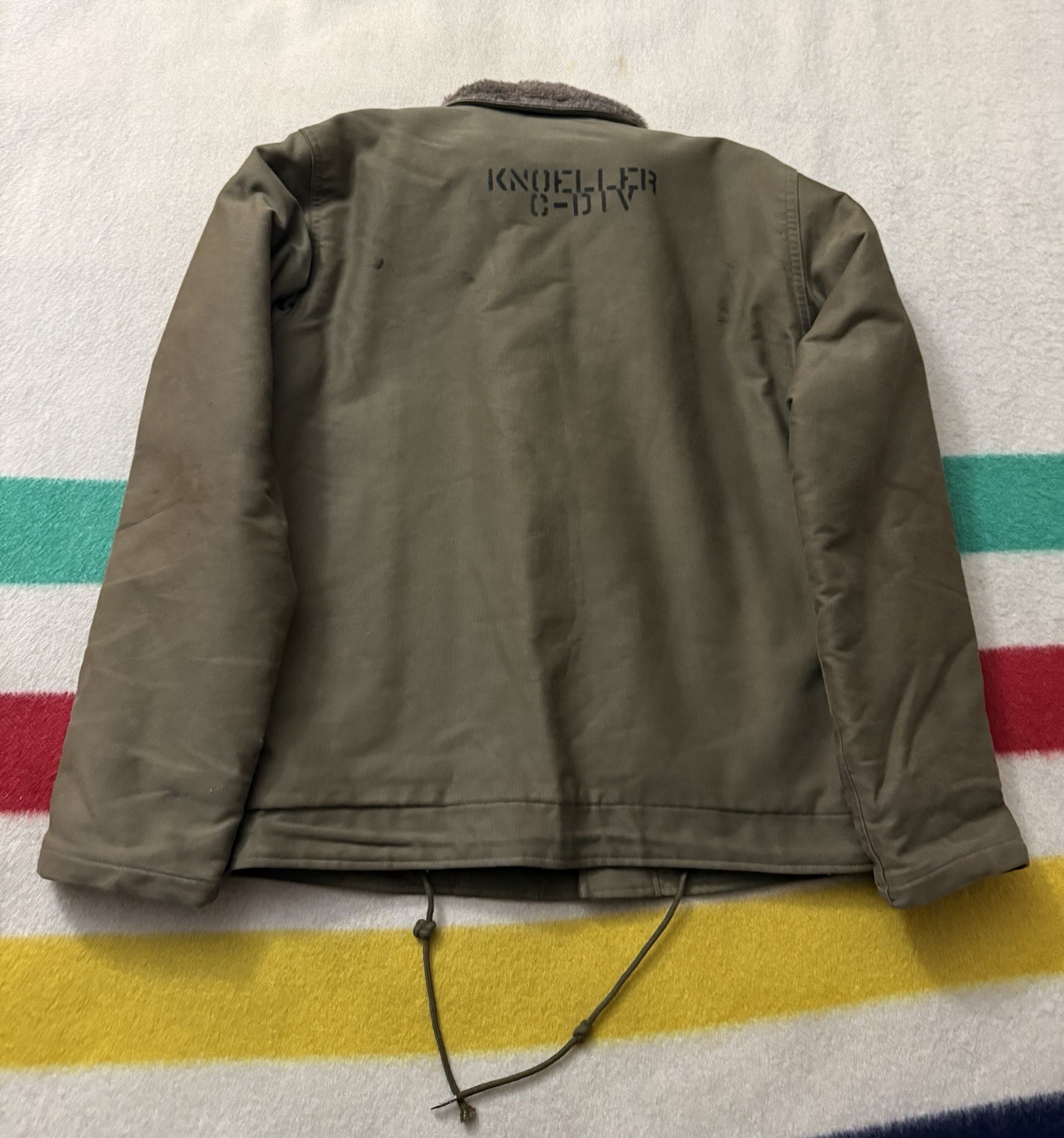 Vintage WW2 40s USN US Navy N1 Deck Jacket Size 38 Medium M Named NXsx 73744