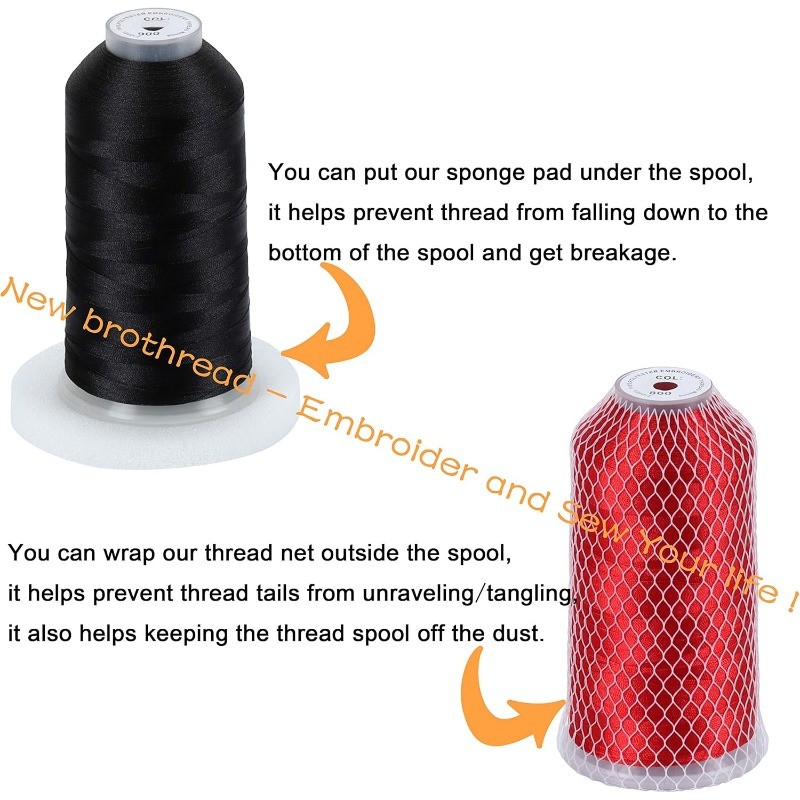 25 Basic Colors of Huge Spool 5000M Polyester Embroidery Machine Thread