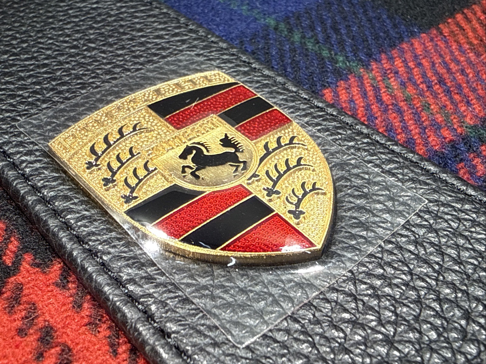 Genuine Porsche Document Wallet Tartan Fabric PCG48091100 NEW