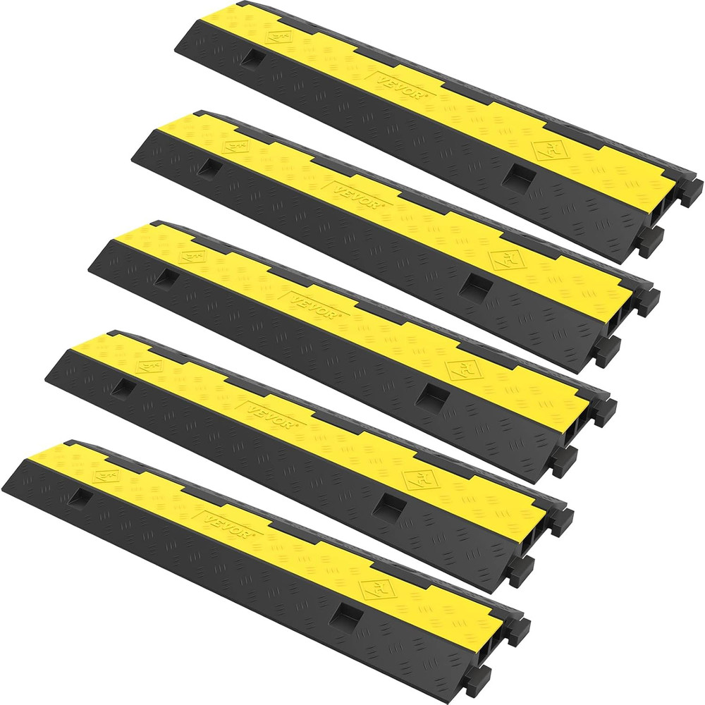 Heavy-Duty Cable Protector Ramp Set - 5 & 3 Pack, 11000Lbs Capacity