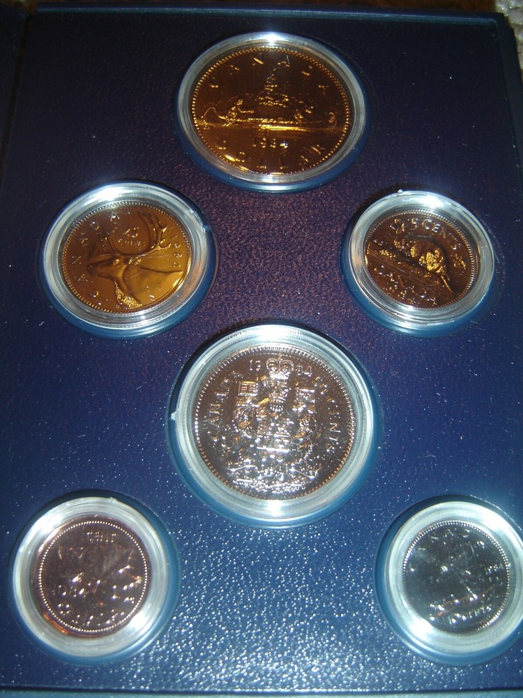 1982 Canada Specimen Set 6 Coins Cent to One Dollar Mint Set. UNC