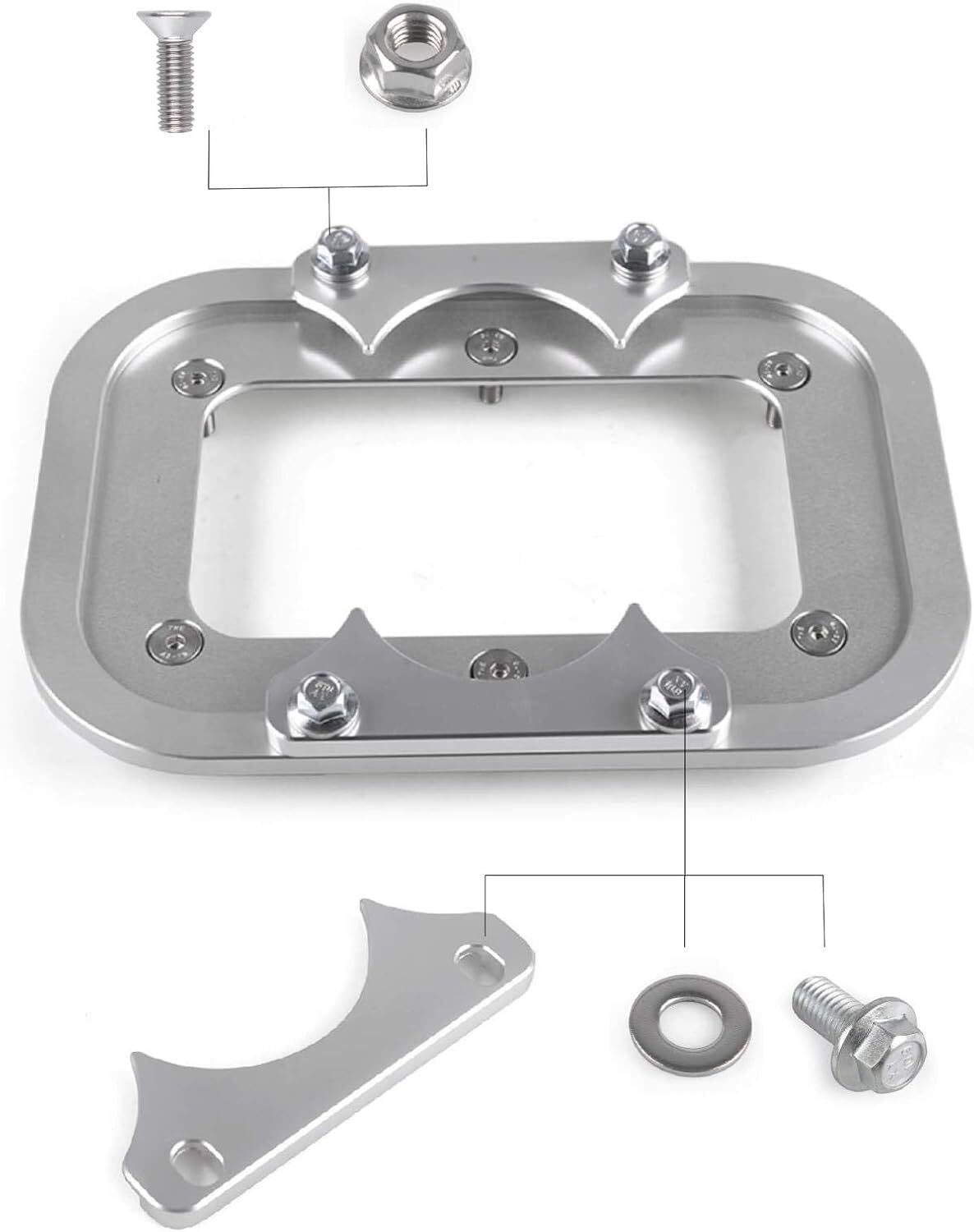Billet Aluminum Battery Relocation Tray Hold Down Mount For Optima Battery 34/78