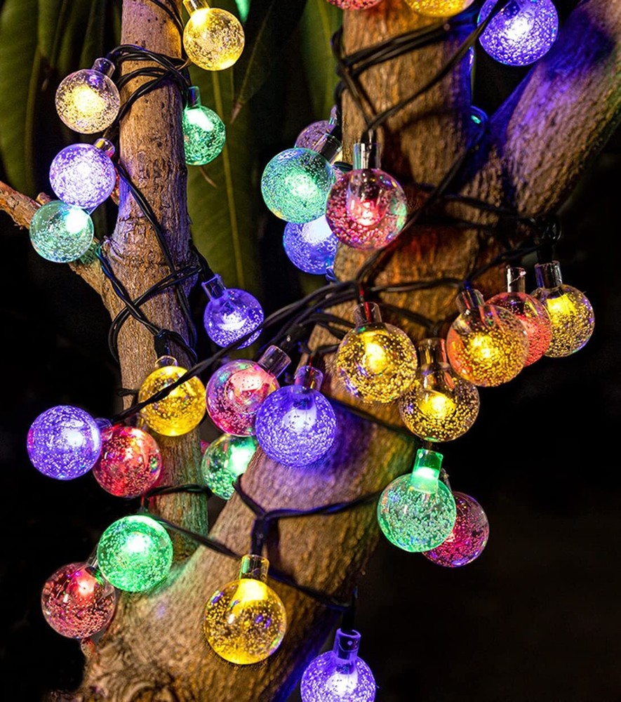 Solar Powered 50 LED String Light Outdoor Garden Path Yard Waterproof Decor Lamp
