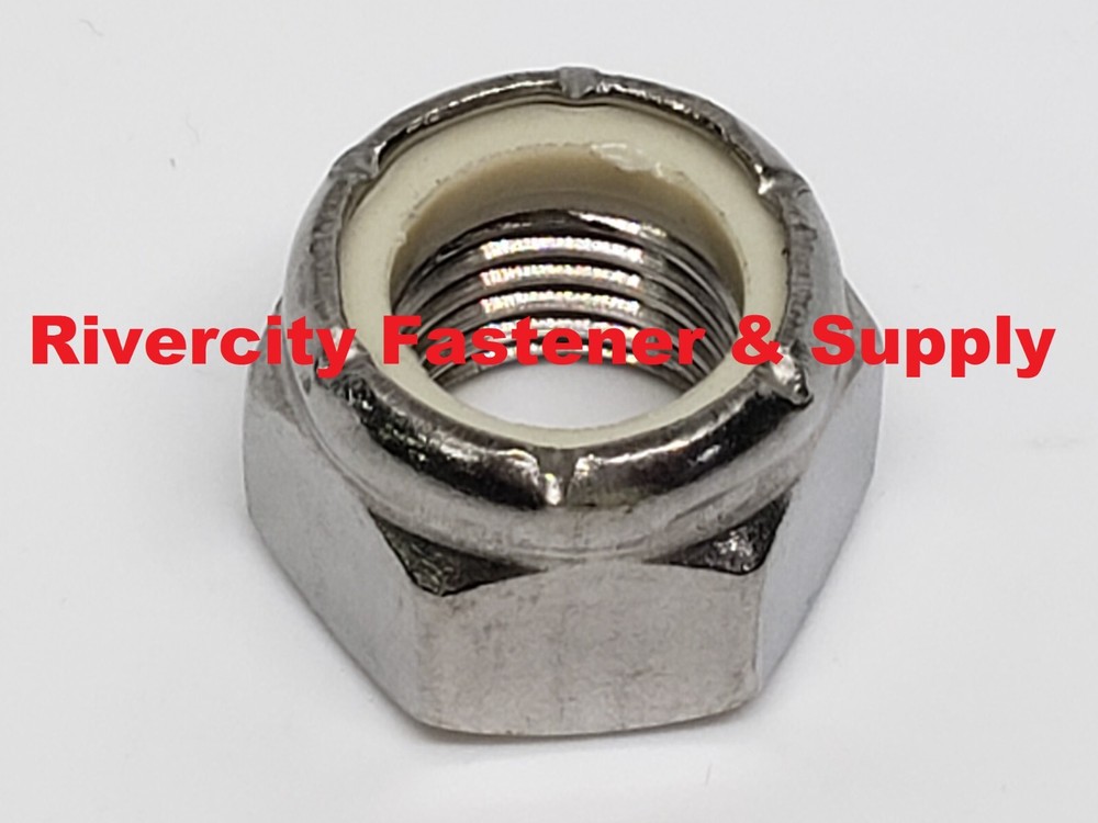(25) Stainless Nylon Insert Lock Hex Nut Fine Thread  7/16x20 Nuts