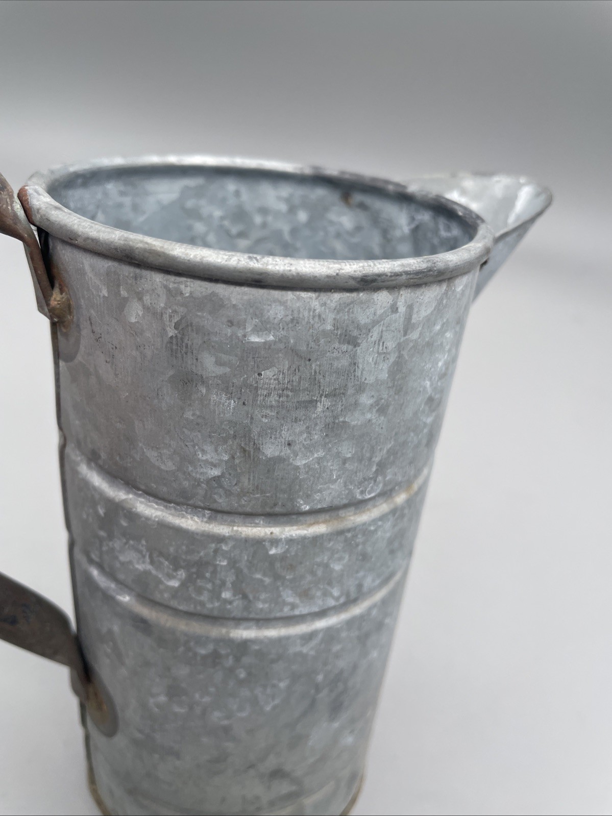 Antique Galvanized Metal Watering Bucket